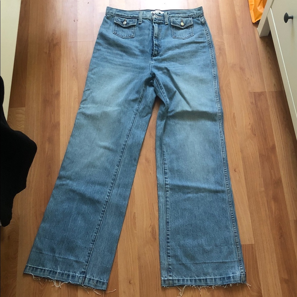 Re/Done Light Blue Wide-Leg Denim Jeans